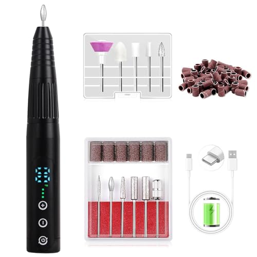 WEIKILLY Ponceuse pour Ongles Professionnel,11 en 1 Lime a Ongle Electrique 35000 RPM,Avec...