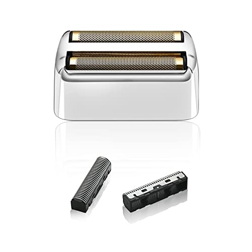 Grille et Cutter de Remplacement pour Rasoir Compatible avec BaBylissPRO Barberology Double FXFS2 (Argent) Cover