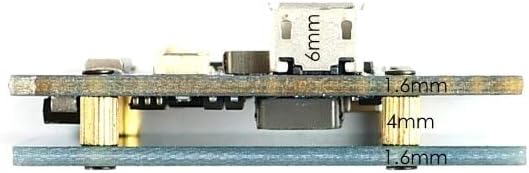 Side view of the Matek Systems F411-WING Flight Controller with dimensions