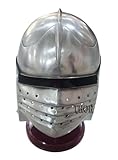 THOR INSTRUMENTS Viking Helmet For Party Costumes Medieval Knight Armor Crusader Templar Helmet With Stand Sca Larp Warrior Costumes Comfortable