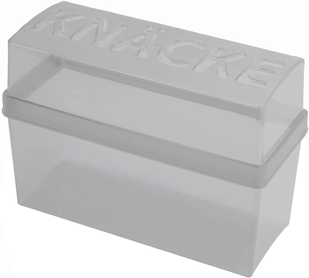 Crispbread box light grey / white transparent, 1 piece