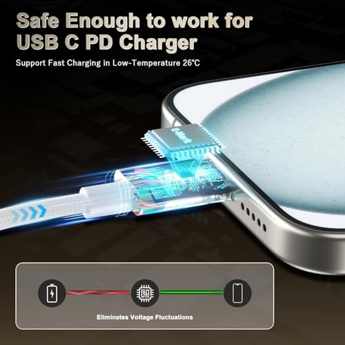 Image of Original 20w USB C to C Braided [MFI Certified] Fast Charging Cable Compatible with iPhone 16 /16 Plus / 16 pro /16 Promax | 15 /15 Plus / 15 pro /15 pro max & All Apple Deices (USB C to C Cable)