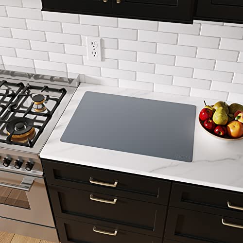 GASARÉ, Set of 2, Extra Large, Thick, Silicone Mats for Kitchen Counter, Heat Resistant Mats, Countertop Protector, Non-Slip, Easy to Clean, 25 x 17 Inches x 1.4mm, Gray by GASARÉ - Image 4
