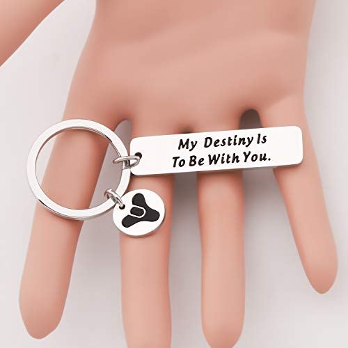 KUIYAI Game Inspired Keychain Video Gamer Player Gift My D is to Be with You Gamer Gift for Boyfriend (Dest Keychain)