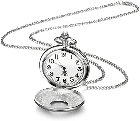 Orologio Da Tasca Al Quarzo Con Numeri Romani On - Foto 7