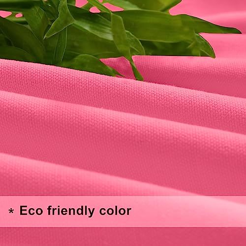 Image of THE LINEN COMPANY Cotton Room Darkening Curtain, Light Blocking Curtain 10 feet with Eyelet Rings for Long Door 1 Pcs Set for Living Room, Bedroom (4.5ft x 10ft, Pink)