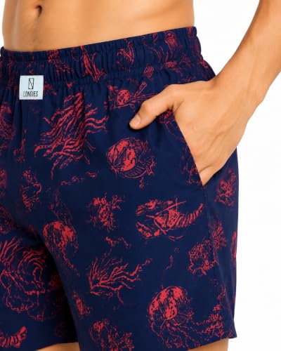 Image of Longies Men's Cotton Printed Regular Boxer Shorts