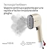 Braun QuickStyle 3, Ferro a Vapore Verticale Compatto e Leggero con Riscaldamento Rapido, Vapore 20g/min, Serbatoio Rimovibile 70ml, Sacchetto Termoresistente, 1100W, Beige (GS3012BG)