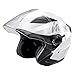 Westt Jet - Casco Jet Moto Blanco Doppia Visiera Scooter Motorino Chopper - Casco Moto Donna e Uomo Demi Jet - Omologato ECE - Taglia XL