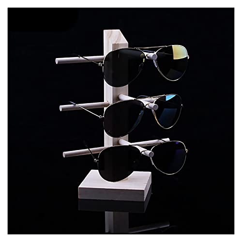 Organizador de exhibición de gafas en madera noble con acabado rústico 5