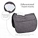 Harrison Howard Dressage Saddle Pad Adjustable with 4 Pockets and Foam Inserts with Differentiated Thickness Horse Riding Pad with Added Cushioning Grey