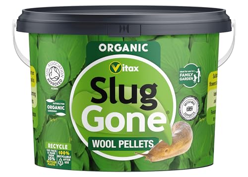 Vitax Slug Gone Wool Pellets Natural Organic Barrier To Protect Borders Pots & Containers From Slugs And Snails Long Lasting - 10L