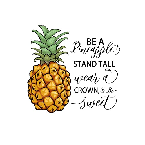 Removable Wall Decal Be A Pineapple Stand Tall Wear A Crown & Be Sweet Wall Decal Vinyl Sticker Home Wall Art Decor Removable Wall Stickers Quote Decal For Living Room Bedroom 28" #TOP29