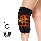Knee Heating Pad, Heated Knee Brace with 3 Adjustable Temperature, Knee Warmer for The Elderly in Cold Weather, Heat Therapy for Knee Pain Relief, Knee Joint Pain, Arthritis(1PCS)