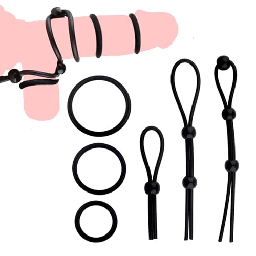 YUZHO Cock Rings BDSM Rings for Male Erection Enhancing Set Silicone, Silicone Cock Rings Set