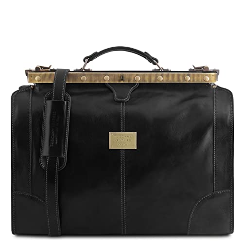 Sac en cuir Madrid noir, le compagnon idéal pour vos weekends
