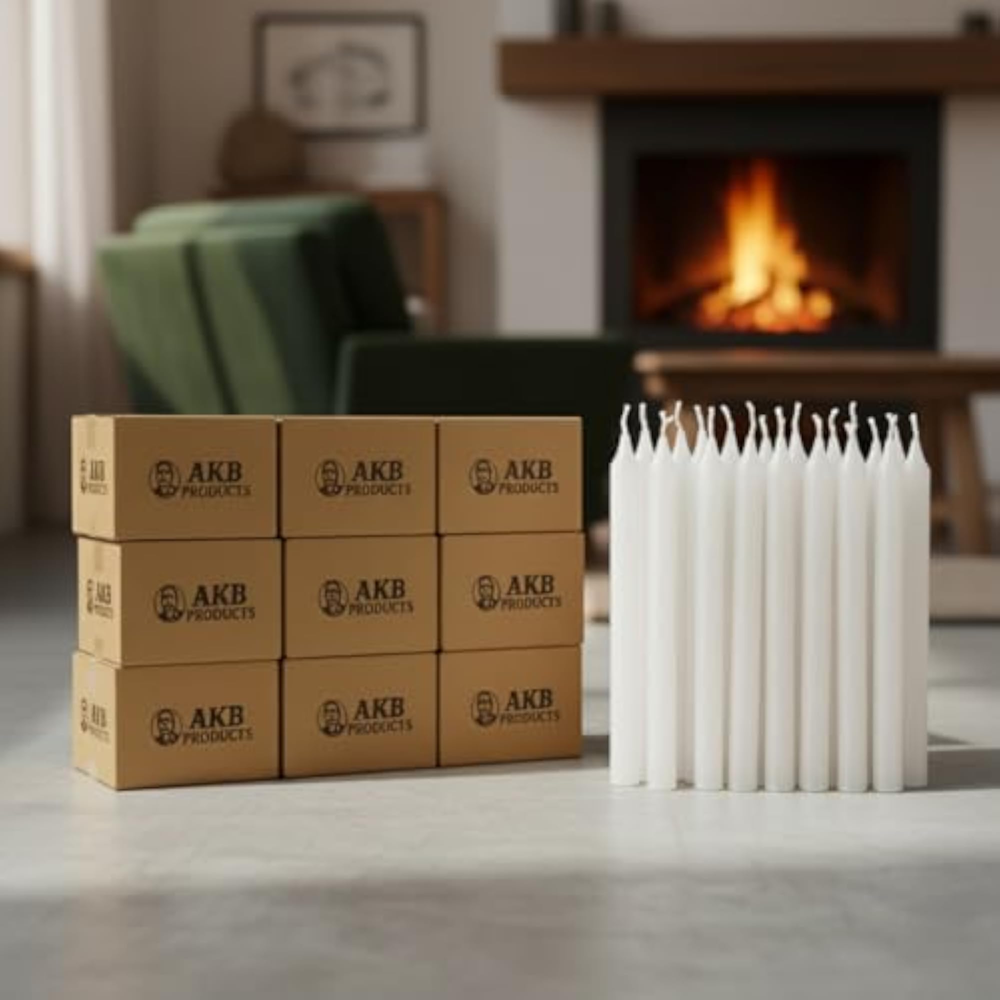 White Slim Taper Candles | 5 Inch Decorative Candle
