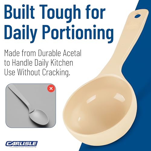 Image of Carlisle FoodService Products Short Handle Measuring Spoon 5 Ounces Beige