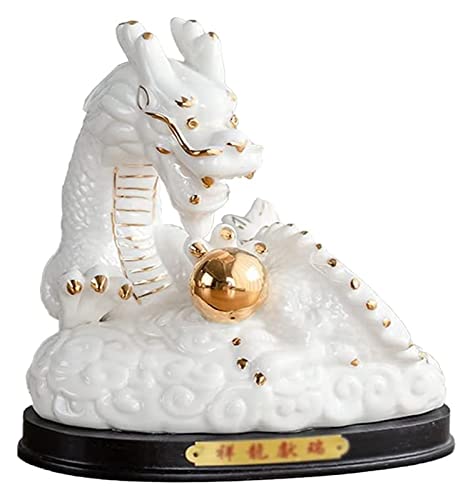 Gabinete de vinos mesa blanca de cerámica RLKHXBS con estatuas decorativas Feng Shui