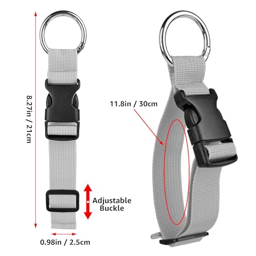 Image of Add a Bag Luggage Strap Jacket Gripper,Luggage Straps for suitcases Belt,Travel Accessories for Connecting Luggage or Backpack,Luggage Attachment Strap (Grey)