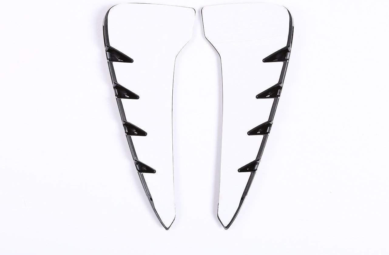 Compatible with BMW X5 F15 X5M F85 2014-up ABS Xdrive Carbon Fiber Shark Gills Side Decoration Fender Vent Trim (Silver White)