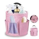 BTBHIHO 17L Cleaning Caddy, Cleaning Caddy With Handle, Portable Collapsible Cleaning Basket With 6 Storage Pockets, Waterproof Handle Basket, Multi-Purpose Storage For Household & Office Cleaning