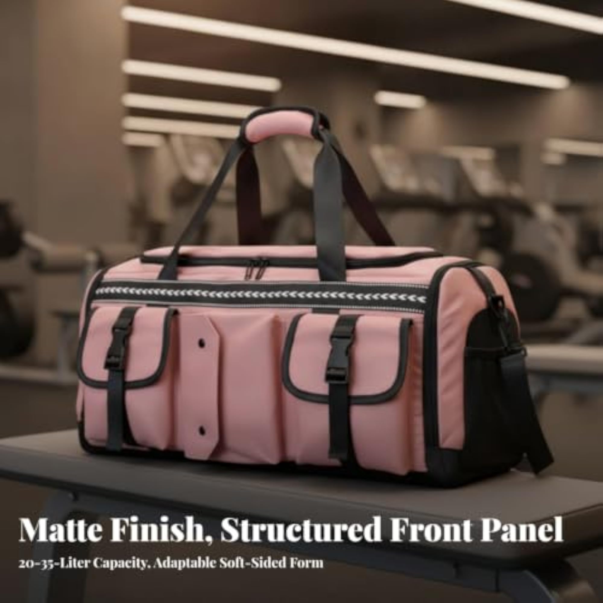 Large-Capacity Duffel Bag with Shoe Compartment, Water-Resistant Travel Bag