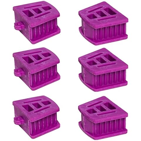 Large Purple Dental Bite Blocks - Autoclave Dental Silicone Mouth Props - Mouth Prop Bite Block Dental (Bag of 6) by PlastCare USA Cover