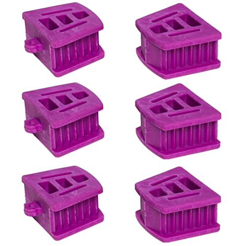 Large Purple Dental Bite Blocks - Autoclave Dental Silicone Mouth Props - Mouth Prop Bite Block Dental (Bag of 6) By PlastCare USA