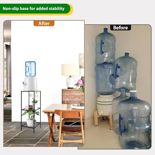 Image of ecofynd 3 Tier Water Dispenser Stand, Heavy Duty Water Cooler Storage Rack, 20 Litre Metal Bottle Holder for Home & Kitchen, Office, School, Hospitals, Restaurants(BS-PS037)