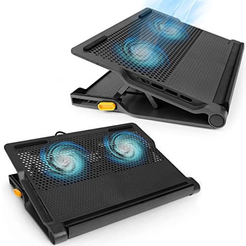 Targus 43.2 cm Dual Fan Laptop Chill Mat Plus, ergonomiczna podkładka chłodząca, ochrona cieplna, 4-portowy hub USB wentylator laptopa (AWE81EU)