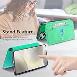 Ochronne etui na telefon Kompatybilny z etui Samsung Galaxy S24 Etui z odpinanym portfelem i uchwytem na karty, PU Leather Magnetyczny zatrzaskowy zamek błyskawiczny Etui na telefon Kompatybilny z etu