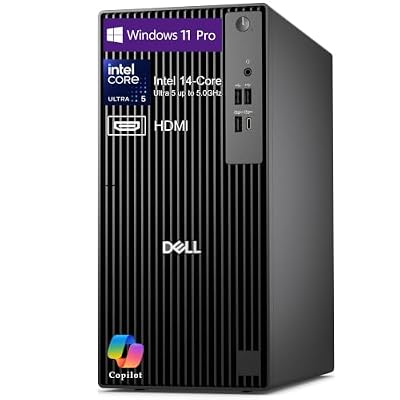 Dell 2026 QCT1250 Business Desktop Computer, Intel 14-Core Ultra 5 235 up to 5.0GHz, Copilot AI, 8GB DDR5 RAM, 512GB PCIe SSD, 4K Dual Monitor Support, HDMI, Windows 11 Pro