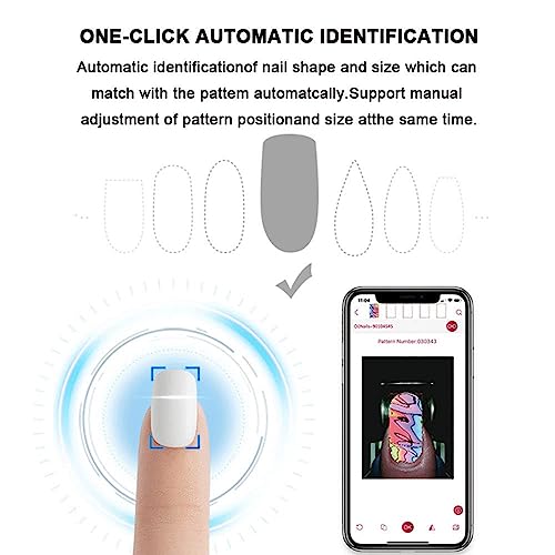 Image of Professional Mini 3D Nail Printer - Portable Mobile Nail Art Machine for Kids, Nail Studios, Manicurists & Nail Enthusiasts - Perfect for Creative Nail Designs, White