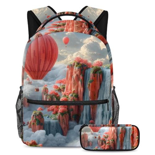 Ensemble de cartables pour enfants rose | Sac à dos étudiant multicolore