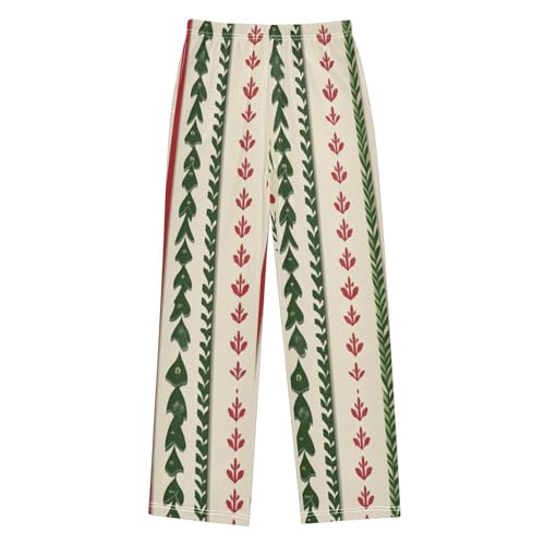 Boys' Pants Christmas Flowers Leaves Long Bottoms Jogger Pants Elastic Waist Trousers with Pockets S-XL - Main Image