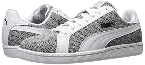 PUMA Puma Men's Smash Knit Sneaker, White White, 4 M US