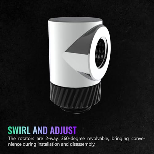 Image of Thermaltake Pacific SF 90 Degree Adapter Silver Black /DIY LCS /Fittings CL-W396-CU00SL-A