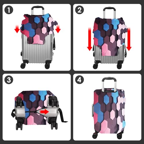 Housse de protection pour valise TSA multicolore taille L H941