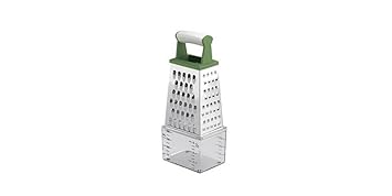 Handy 4 Sided Grater with Container, Green