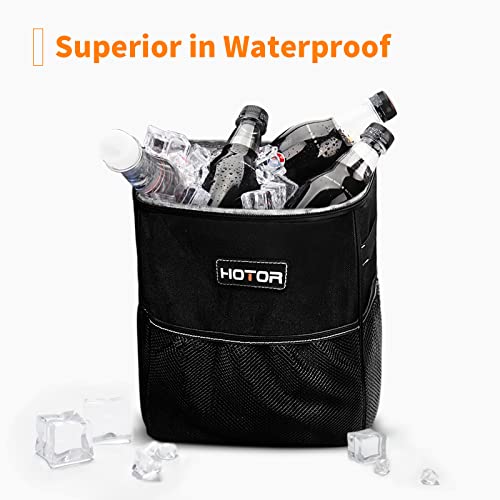 HOTOR Car Bin: Leak-Proof, Foldable, Waterproof Interior Accessory With Lid, Adjustable Straps and Multiple Pockets - Image 5