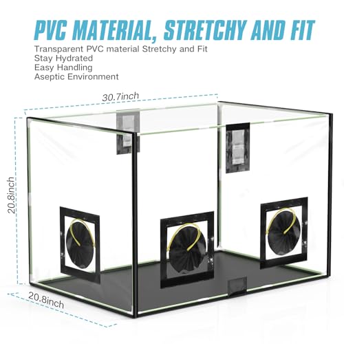 Mushroom Mycology Large Still Air Box 31.5X 20.5X 20.5 inch Professional-Grade Grow Tent with Flow Hood & Monotub Kit, Mushroom Planting Bag Tent Kit for Spores Horticulture Supplies Home Scientists - Image 2