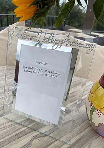 Platinum (70th) Wedding Anniversary Photo Frame Port (Milestone) Large 5” x 7”