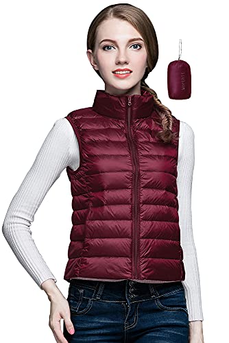 最安値 Worthit ダウン ベスト レディース ライト インナーダウン ベスト 登山 軽量 防寒 防風 暖かい 秋冬春 ダウンベスト Wi16 L 襟 赤ワインの価格比較