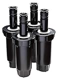 Rain Bird 1802AP4PK – Lot de 4 arroseurs escamotables Professionnels, Motif réglable de 0 à 360 °, Distance de pulvérisation de 2,4 à 4,6 m, Hauteur escamotable de 5,1 cm