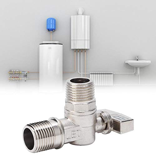 Naroote Water Angle Valve, G1/2in Copper Angle Valve Hot Cold Water Switching Valve with Red Sigh for Electric Water Heater