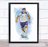 Footballer Harry Maguire Football Player Watercolor Wall Art Print