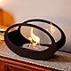 JHY DESIGN Tragbare Tischfeuerstelle 40 cm L Sauber Brennender Bioethanol-Kamin Ohne Abzug, Feuerschalentopf Mit Beidseitigem Ovalem Glas Für Innen, Außenbereich, Partys, Hochzeiten, Veranstaltungen