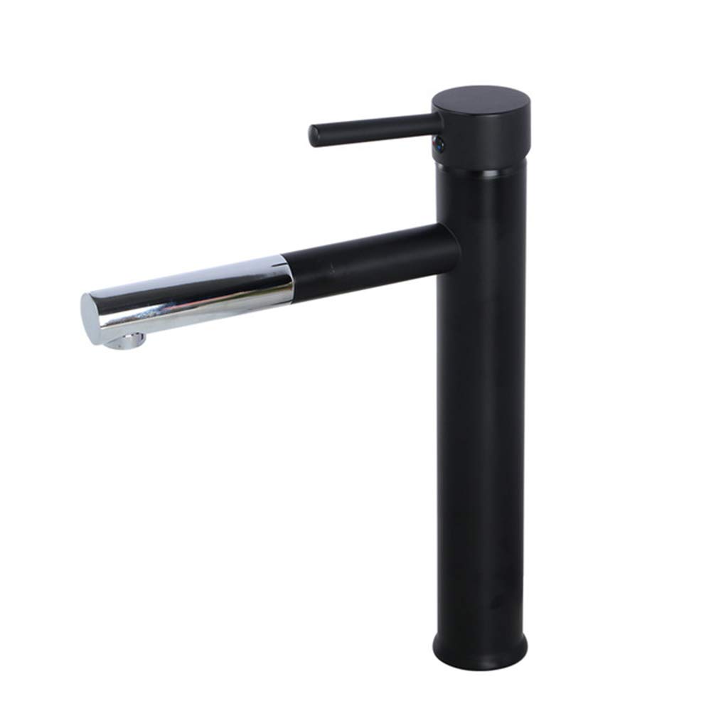 Robinet de lavabo noir en laiton mat pour une salle de bain moderne