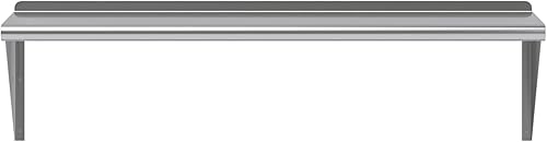 Vista 99 de AmGood Estante de pared de acero inoxidable de 60 pulgadas de largo x 8 pulgadas de profundidad Certificado NSF Estantería de metal